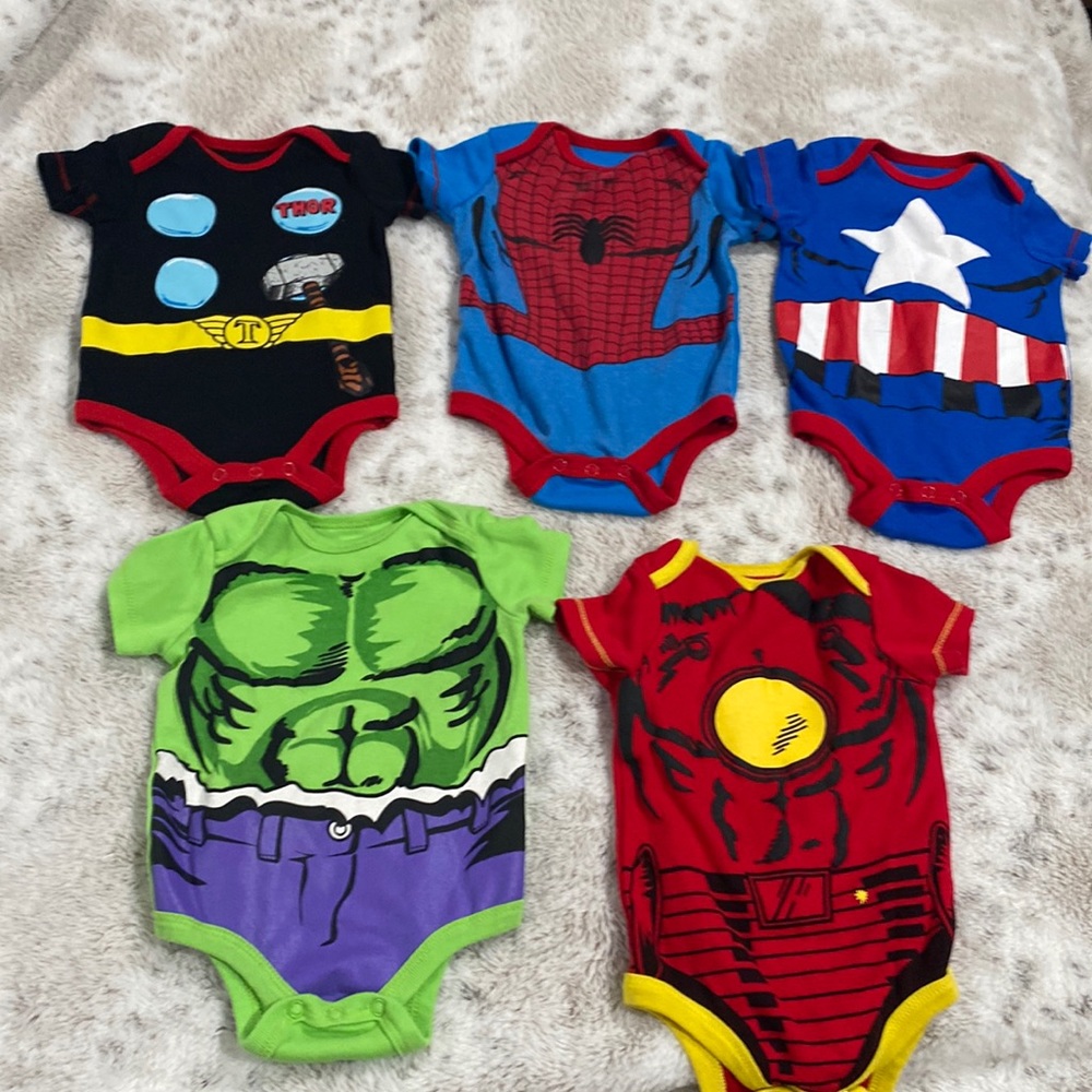 marvel onesies (pack of 5) onesies baby boy clothes